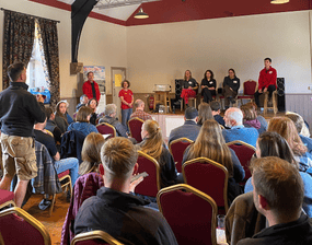 speakers panel for the Yorkshire Natural Flood Management (NFM) Community of Practice (CoP)