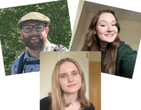 University of York students, Owain, Amelia and Matilda