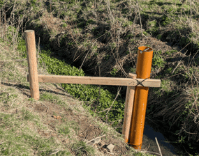Close up of flow monitoring device